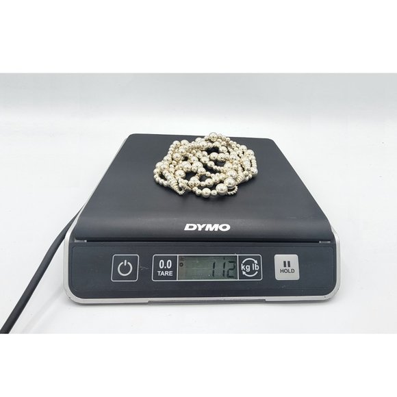 Tiffany & Co. Sterling Silver Triple Torsade Necklace 3-Strand Bead Ball Toggle - Picture 8 of 8